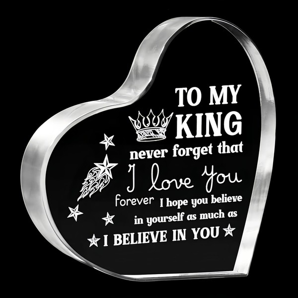 Heart Shaped Acrylic Plaque Valentines Gifts for Her, Exquisite Girlfriend