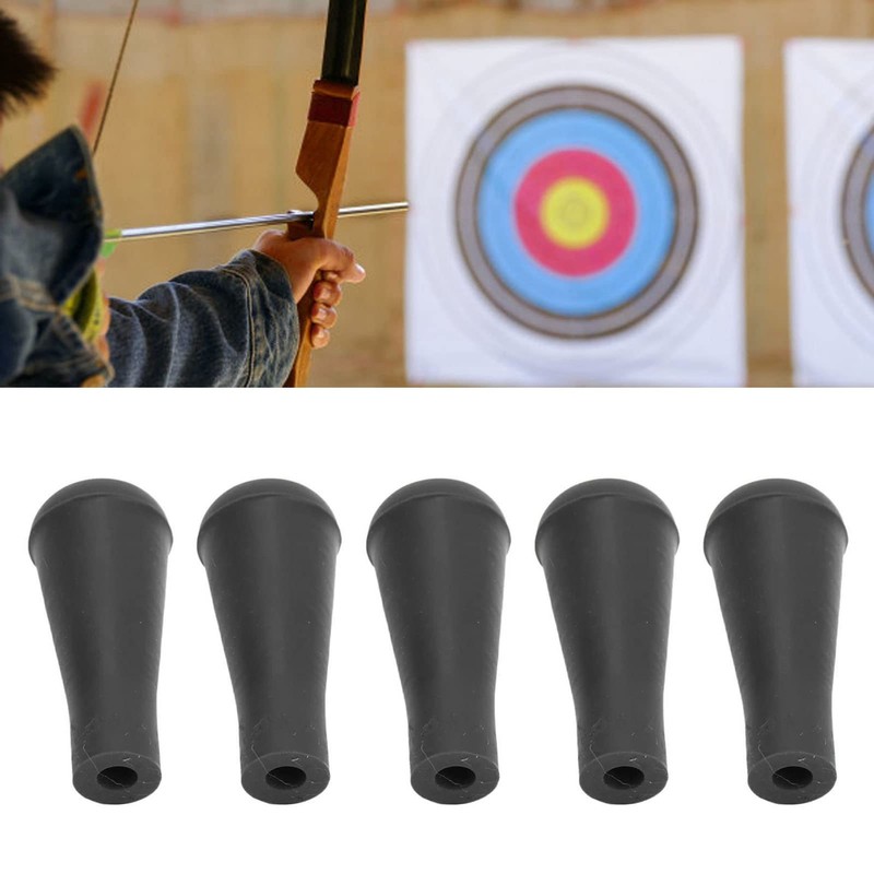 5Pcs Archery Tips, Soft Rubber Arrowheads 6mm Blunt Point Broad
