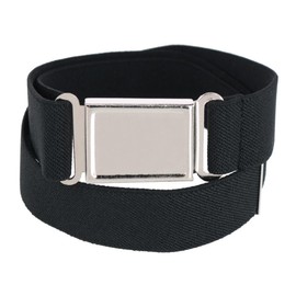 CTM® Kids' Adjustable Elastic Belt with Magnetic Buckle, Charcoal Grey