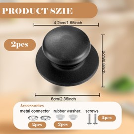 banjiabb Set of 2 Pot Lid Handles, Pot Lid Handles, Universal Replacement Parts for Lid, Pot Handle, Pot Lid Knob, Replacement Lid Knob, for Pot Lid, Replacement Knobs, Casserole