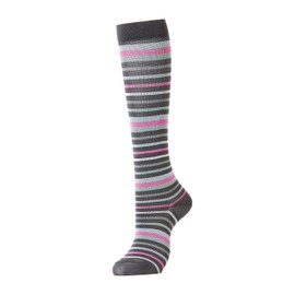 ASHIKA 530520-PM Stockings General Medical Equipment Elastic Stockings (M, Charcoal Pink) Lower Leg Varicose Veins