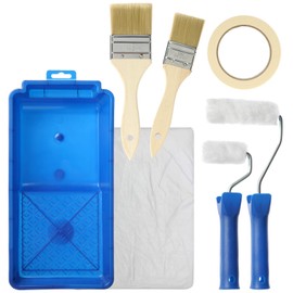com-four® Painting Set - Painter's Rollers and Brushes for Decorating and Renovation Work - Painter's Supplies and Accessories