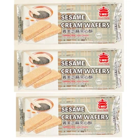 Sesame Cream Wafers, 7.05 oz, Pack of 3, Product of Taiwan