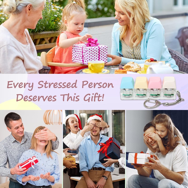 Keyboard Fidget Toys for Adults Keyboard Clicker with LED Light