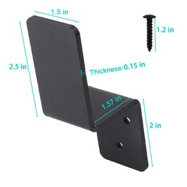 4pcs 2x4 Door Barricade Brackets| Door Barricade Open Bar Holder |Heavy Duty Steel Drop Open Bar Security Door Lock Z Bracket Fits 2x4 Boards,Tool Hanger for Your Home,Barn,Gate,Shed,Garage