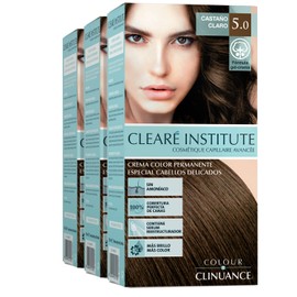 Clinuance Permanent Colouration without Ammonia Sensitive Hair 5.0 Chestnut Brown Light 170 ml (x3)