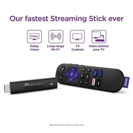 Roku Roku Streaming Stick 4K Streaming Device 4K/HDR/Dolby Vision with Voice Remote and TV Controls