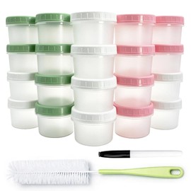 Delphinus 20 Pack Small Food Storage Containers With Twist Top Lids, 4 Oz