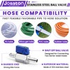 Josaton 3/8” Hose ID Barb Ball Valve 304 Stainless Steel