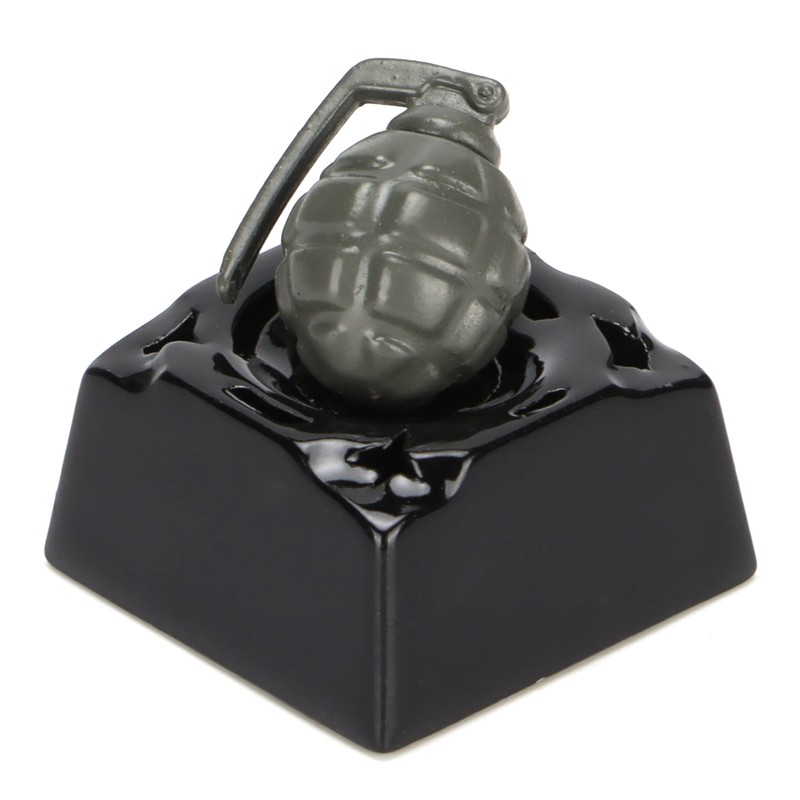 Decorative Keycap Aluminum Alloy Grenade Shape Translucent Mechanical Keyboard Accessories