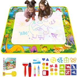 Water Doodle Mat 110 x 70, Aqua Magic Doodle Painting Mat for Children Baby Girls Boys, Aqua Drawing Painting Mat Gift Toy for Toddlers 1, 2, 3, 4, 5, 6 Years