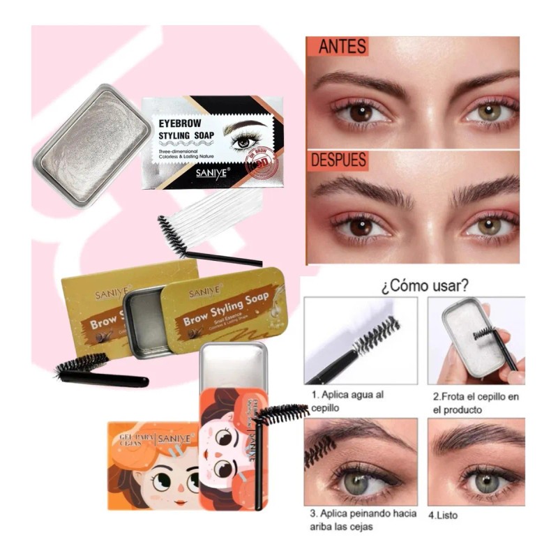 Cera Para Cejas Jabon Fijador Traslucido Color Transparente