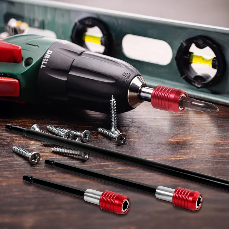 2/4/6/12'' Drill Bit Extension with Magnetic Bit Holder, 1/4'' Hex