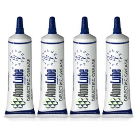 AtomLube Dielectric Grease, 4-Pack 1oz Tube | Waterproof for Electrical Connectors, Switches, and Sensors | Safe High Temp & Multipurpose Electrical Grease