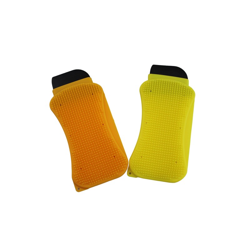 2 Pack 3-in-1 Silicone Sponge Reusable Durable Long Lasting Scrubber