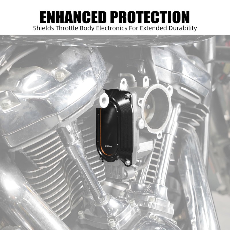 NICECNC Orange Throttle Body Side Cover for Large Gliders Throttle