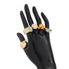 Your Always Charm Chunky Gold Ring Set - Stackable Crystal
