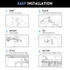 BlastHome® Non-Adjustable Luxury Curtain Rods for Windows, 1 ¼” Rod