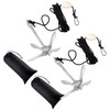 munirater 2-Pack Folding Anchor Set 2.5kg White Complete with Storage