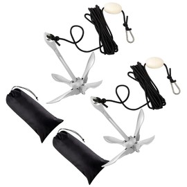 munirater 2-Pack Folding Anchor Set 2.5kg White Complete with Storage Bag
