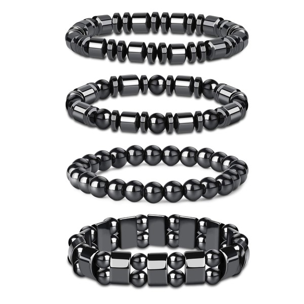 Milacolato Hematite Bracelets for Men and Women, Reiki Bangle Bracelet,