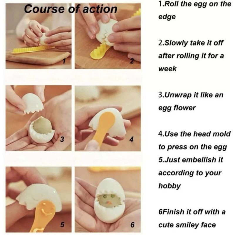 2pcs Fancy Cut Egg Cooked Eggs Cutter Lace Egg Slicer
