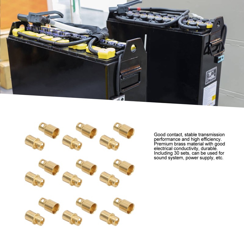 30 Sets Connector Plug 8.0 Gold Plated Brass High Accuracy