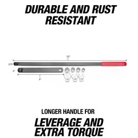 OEMTOOLS 27115 Serpentine Belt Tool Kit, Serpentine Belt Tensioner Tool, 1/2 & 3/8 Square Drive Adapters, Crowfoot Wrench Set (13, 14, & 15mm), Low Profile Socket Set (13, 15, 16, & 18mm)