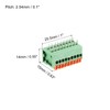 sourcing map 5 Packs PCB Spring Clamp Block Connector KF141R