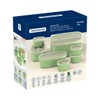 Tramontina 7 Pcs. Sage Green Polypropylene Containers Set with Transparent