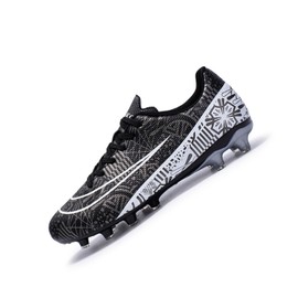 Roniluu Soccer Shoes Men,Low-Top Soccer Cleats Women,Professional Football Shoes Boys Girls Black