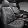 GEEYONTEK Premium Leather Car Seat Covers Full Set,Universal Fit for