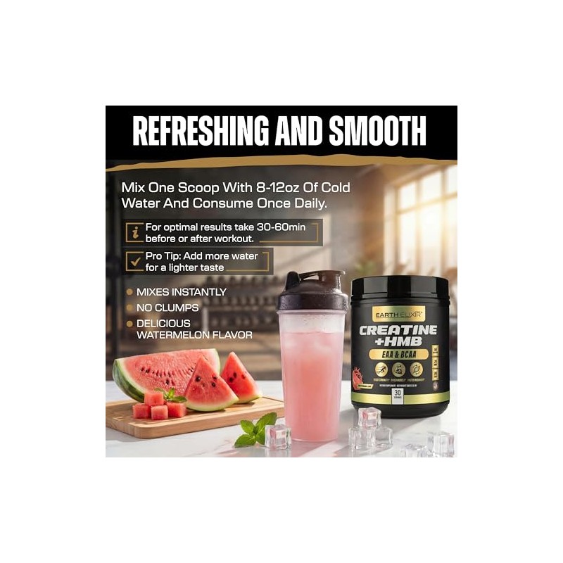 Creatine HMB Supplements for Men and Women w/Essential Amino Acids