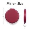 Compact Mirror for Purse, Metal Round Shell, Double-Sided 1X/2X Magnifying,