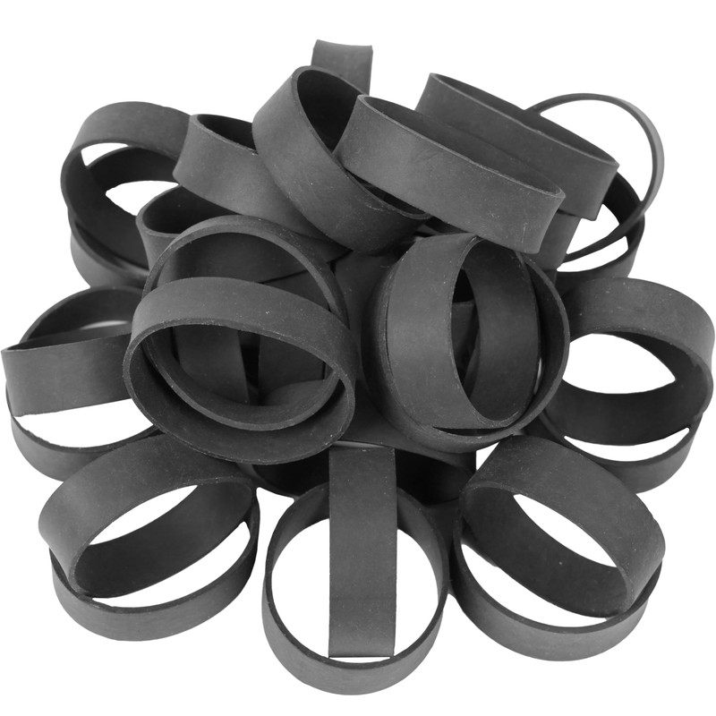 AIWOQI Rubber Bands Size#82 Black 65 Pieces Heavy Duty Wide
