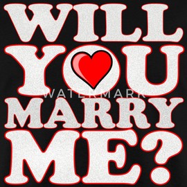 Spreadshirt Will You Marry Me Wedding Proposal Men's T-Shirt, L, Black