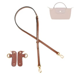 Jiesinlov 調整可能本革メッセンジャーバッグ取り替えショルダーベルト改造キット,適用 ル・プリアージュ ミニ(ブラウンゴールド)