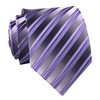 Elfeves Mens Lavender Purple Ties Woven Working Polyester Stripe Neckties Holiday Gifts