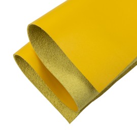 Shkira 12''X24'' Tooling Leather Square - 2.0MM Yellow Sheets for Crafts - Leather Sheets for Crafts Tooling Sewing Hobby - Thick Cowhide Pieces - Fabric for Crafting