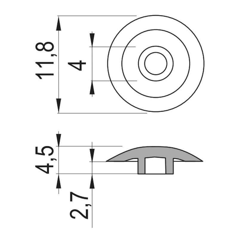 cyclingcolors 20 x Cover Caps for Screws Confirmat Screw Caps