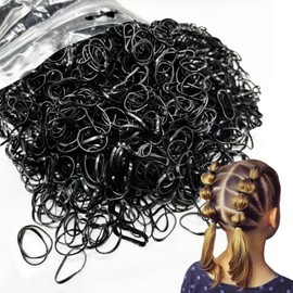 TigerPear Black Elastic Hair Bands, 2000 PCS Multi Color Soft Elastic Bands, No Damage Baby Ties No Hurt for Toddler, Baby, Girl, Kids, Women