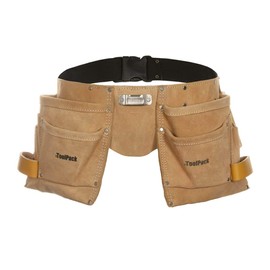 QPack 366.004 Heavy Duty Tool Belt Double Tool Belt – 23 x 10 x 23 cm