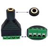 Comforty Screw Terminals Gold-Plated 4 Pieces 3.5 mm Adapter Terminal