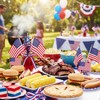 25 Pcs Mini American Flags on Stick 5x8 Inch Kid-Safe