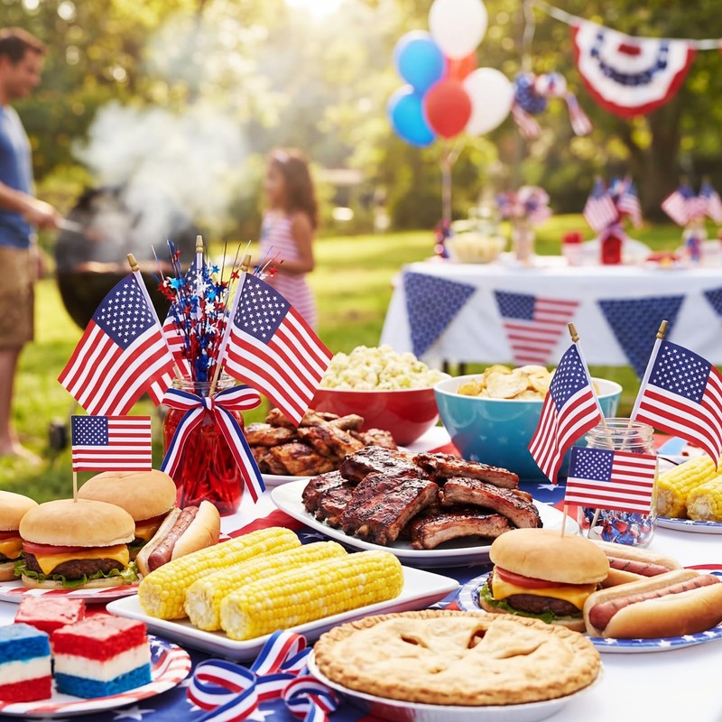 25 Pcs Mini American Flags on Stick 5x8 Inch Kid-Safe
