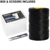 9-Ply Black String Waxed Twine, 660 Feet per Roll Heavy