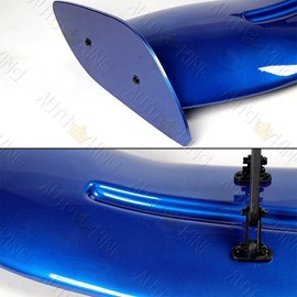 Unbranded 57" UNIVERSAL DRAGON-2 STYLE GT WING PAINTED BLUE TRUNK ADJUSTABLE SPOILER WING