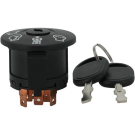 Interruptor de encendido para cortacésped con 2 llaves para tractor Craftsman Husqvarna, reemplaza 193350 532193350 6900-49P1, compatible con LT1000 LT2000 YTA2V46 GTH24V52LS