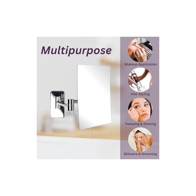Jerdon Jrtjrt695 Espejo Rectangular para Maquillaje de 16.5 cm Por