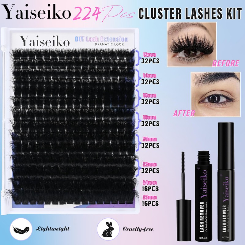 Mega Lash Clusters Kit 300D Thick 12-25mm Volume Cluster Eyelash